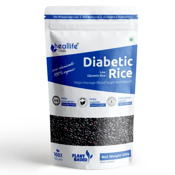 diabetic rice design 500g front updated Heallife Wellness